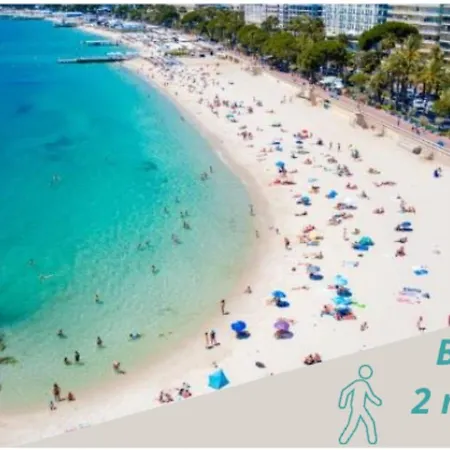 2 Bed - Ascenseur - 2 Min Du Palais - Climatise דירה קאן